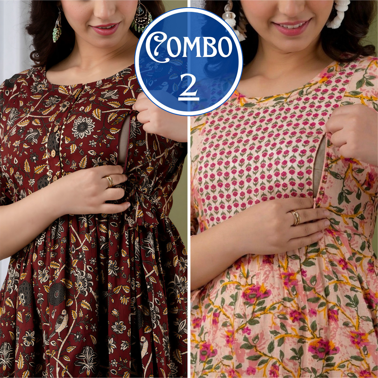 Image of The JD Women Printed Anarkali Kurta