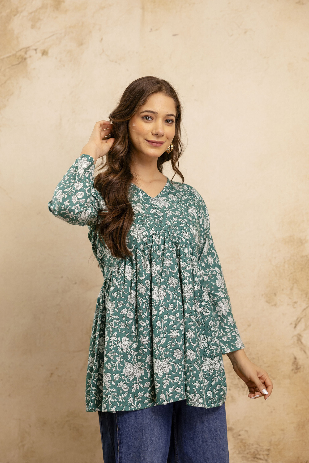 Image of Mialo fashion Women Printed Flared Kurta