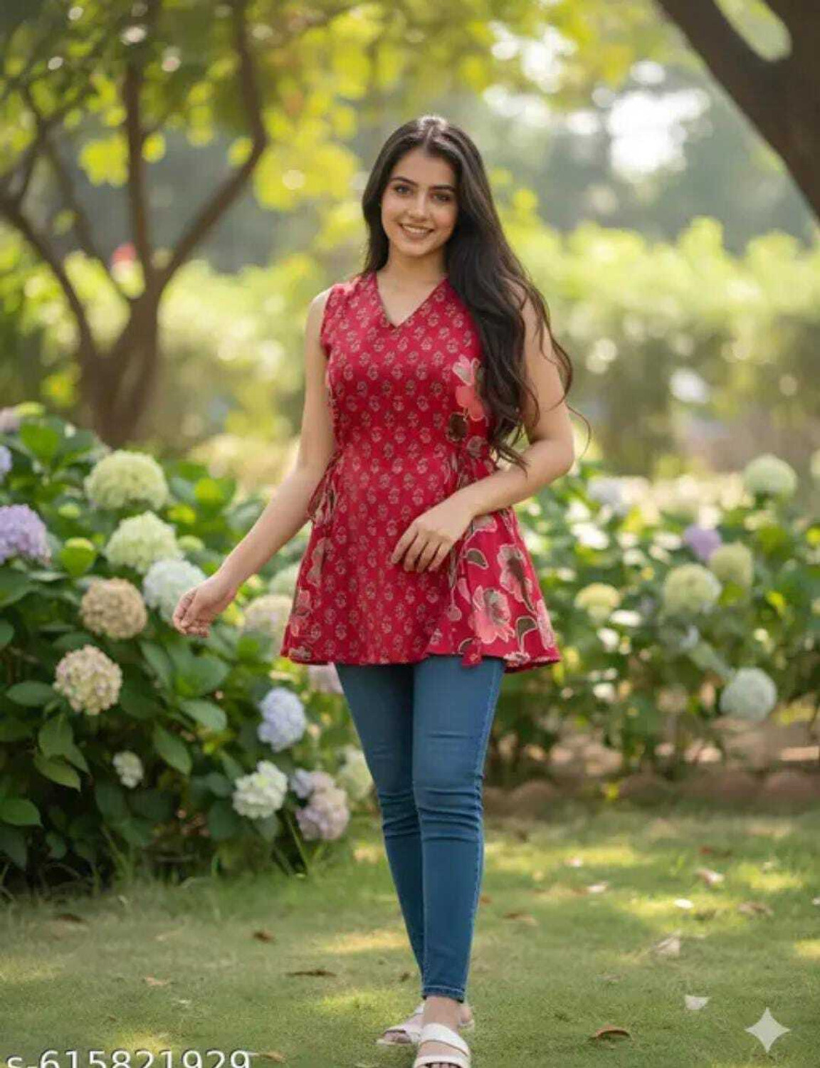Image of CLOTHI FAB Women Printed, Floral Print Tunic Kurta