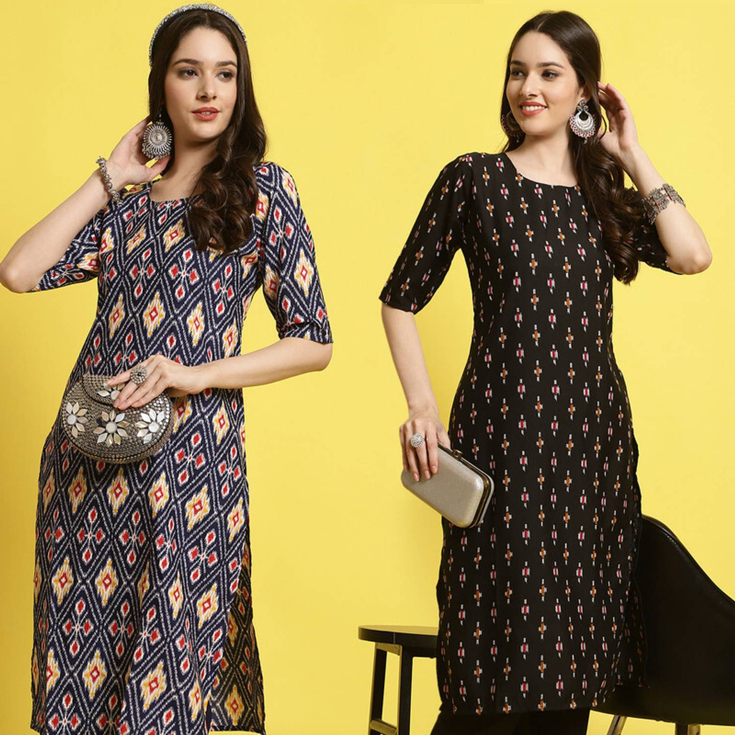 1 Stop Fashion Women Printed Straight Kurta