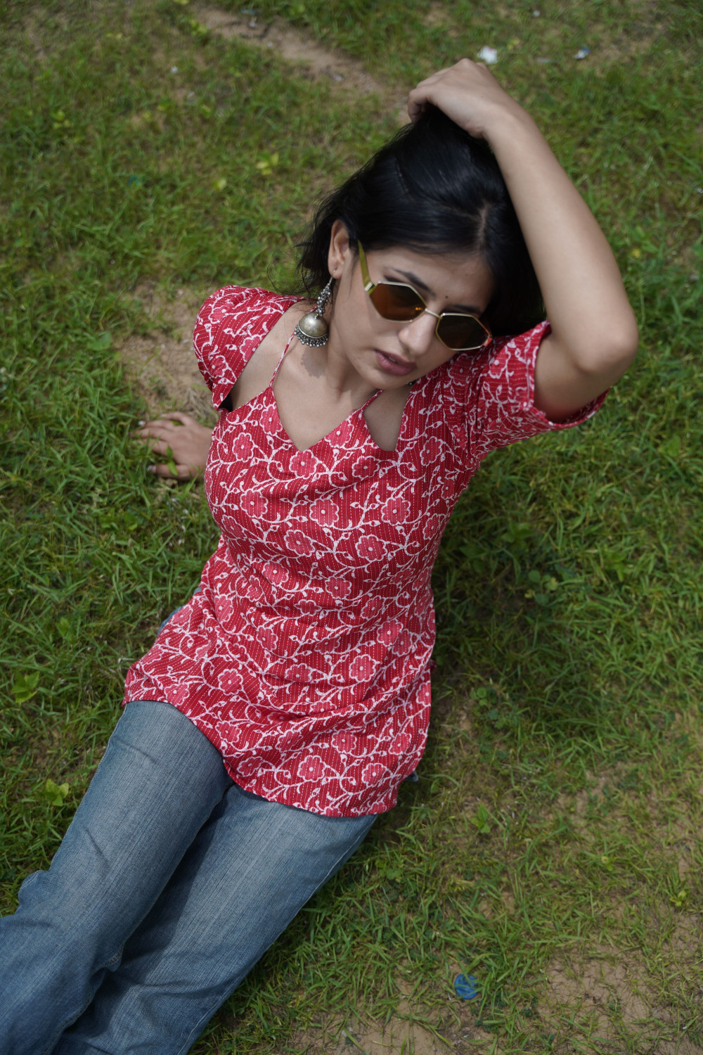 Image of RAJAM Women Printed Straight Kurta
