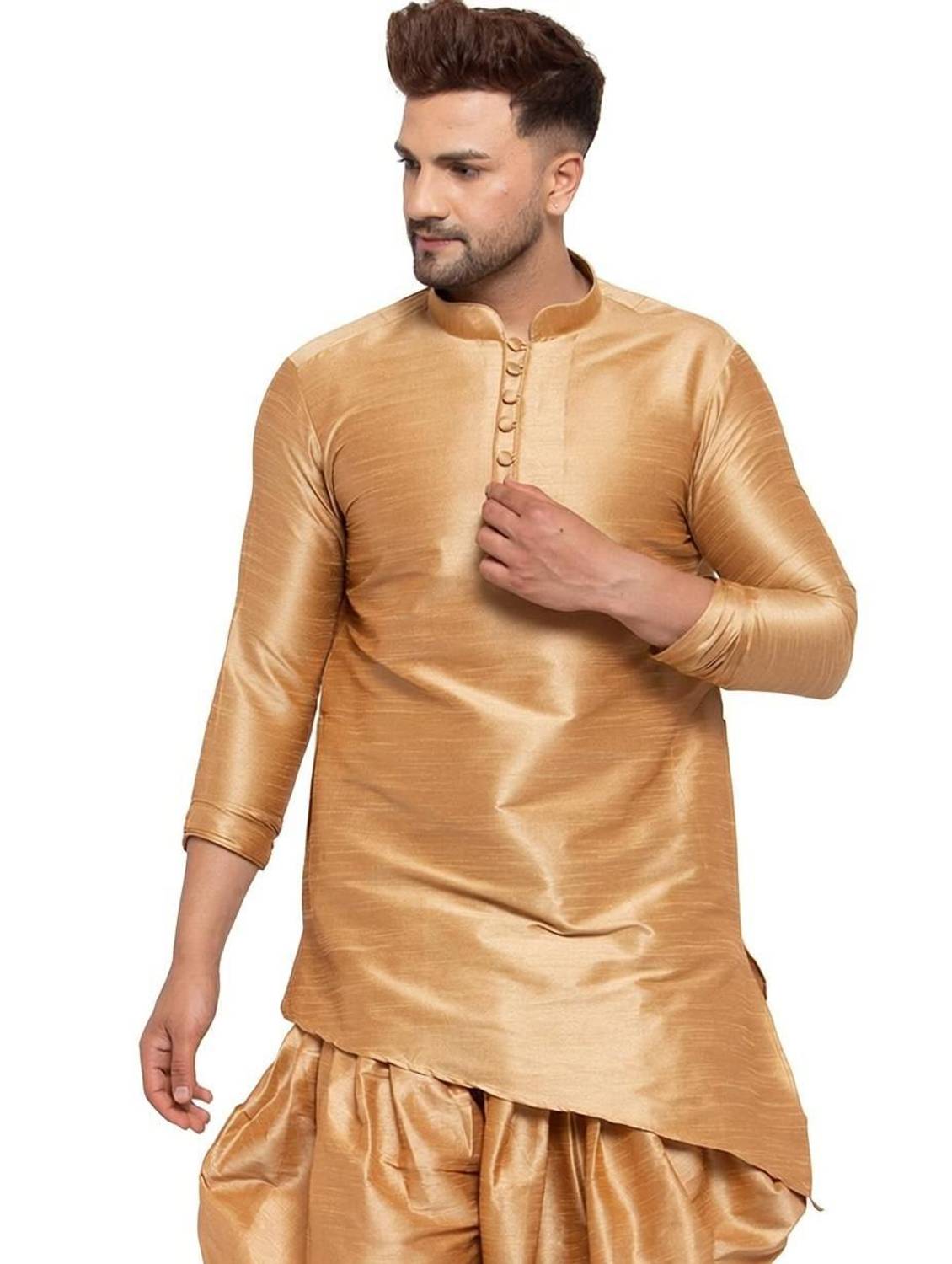 26 i Men Solid Asymmetric Kurta