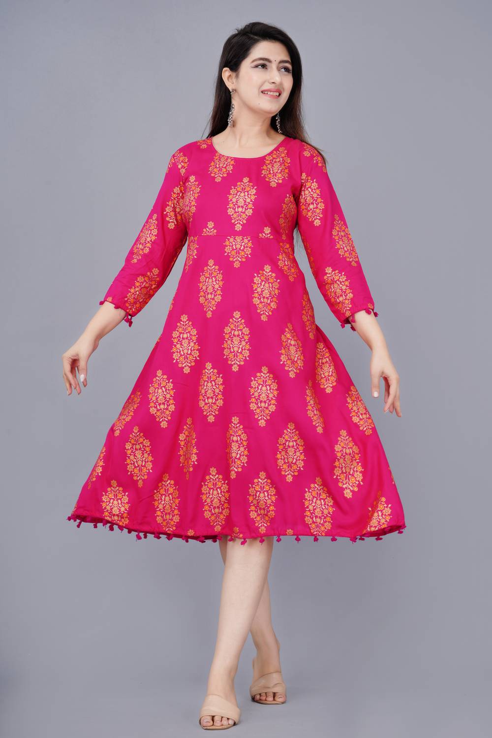ashiya fashion Women Printed Anarkali Kurta