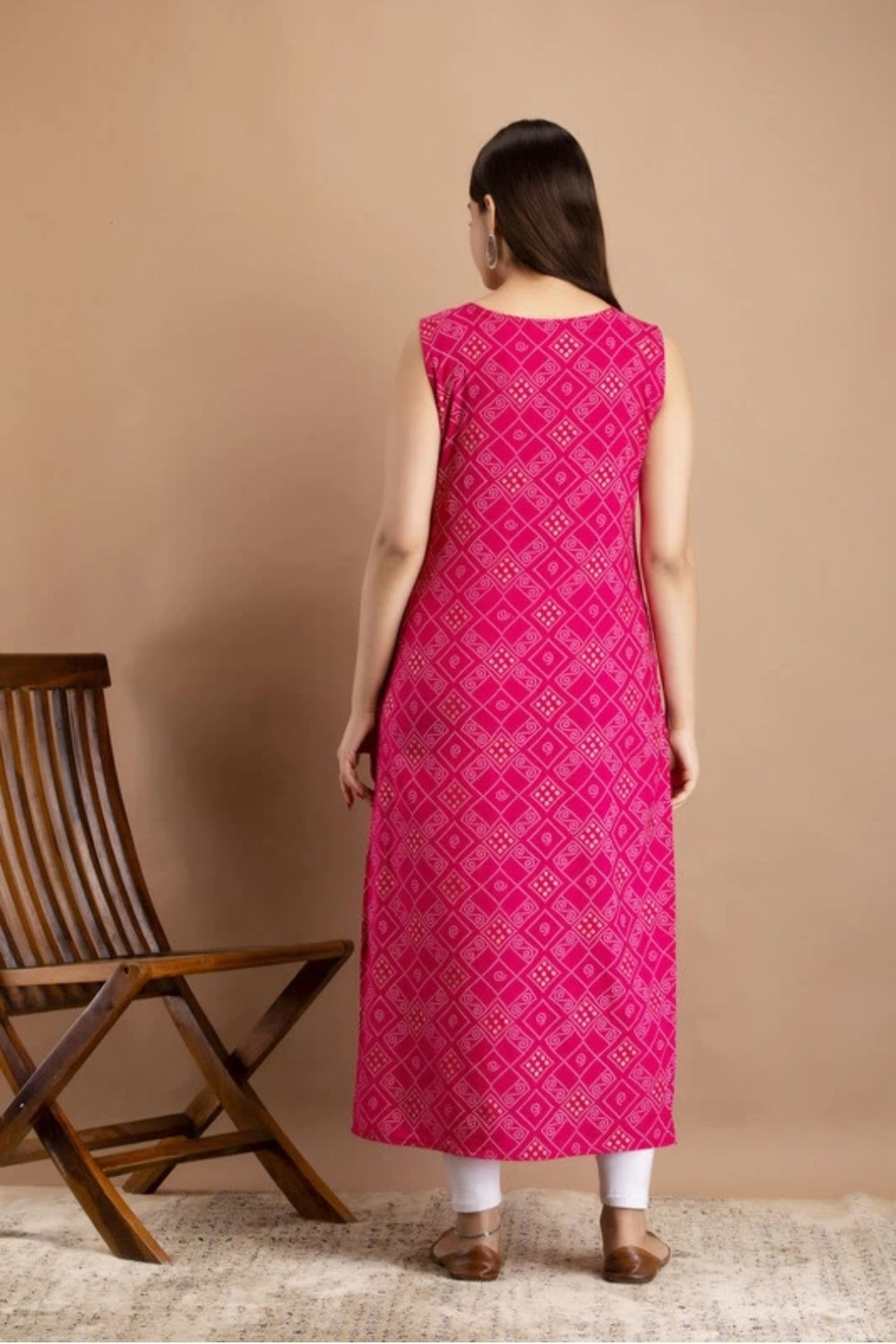 Image of A C KANANI Women Printed Straight Kurta