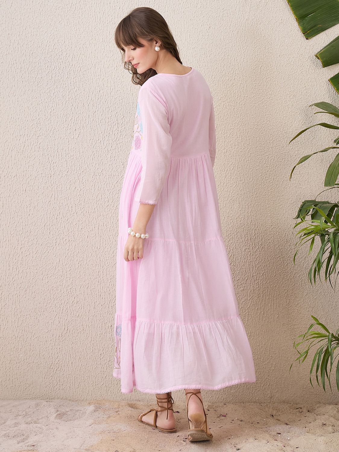 Image of Indo Era Women Floral Print Anarkali Kurta