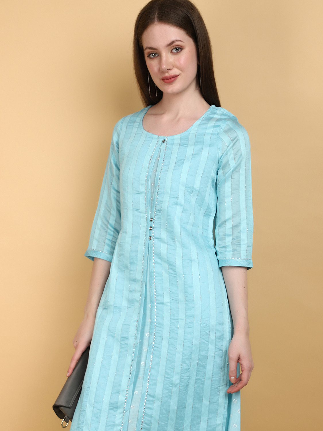 Image of V-MART Women Printed Flared Kurta