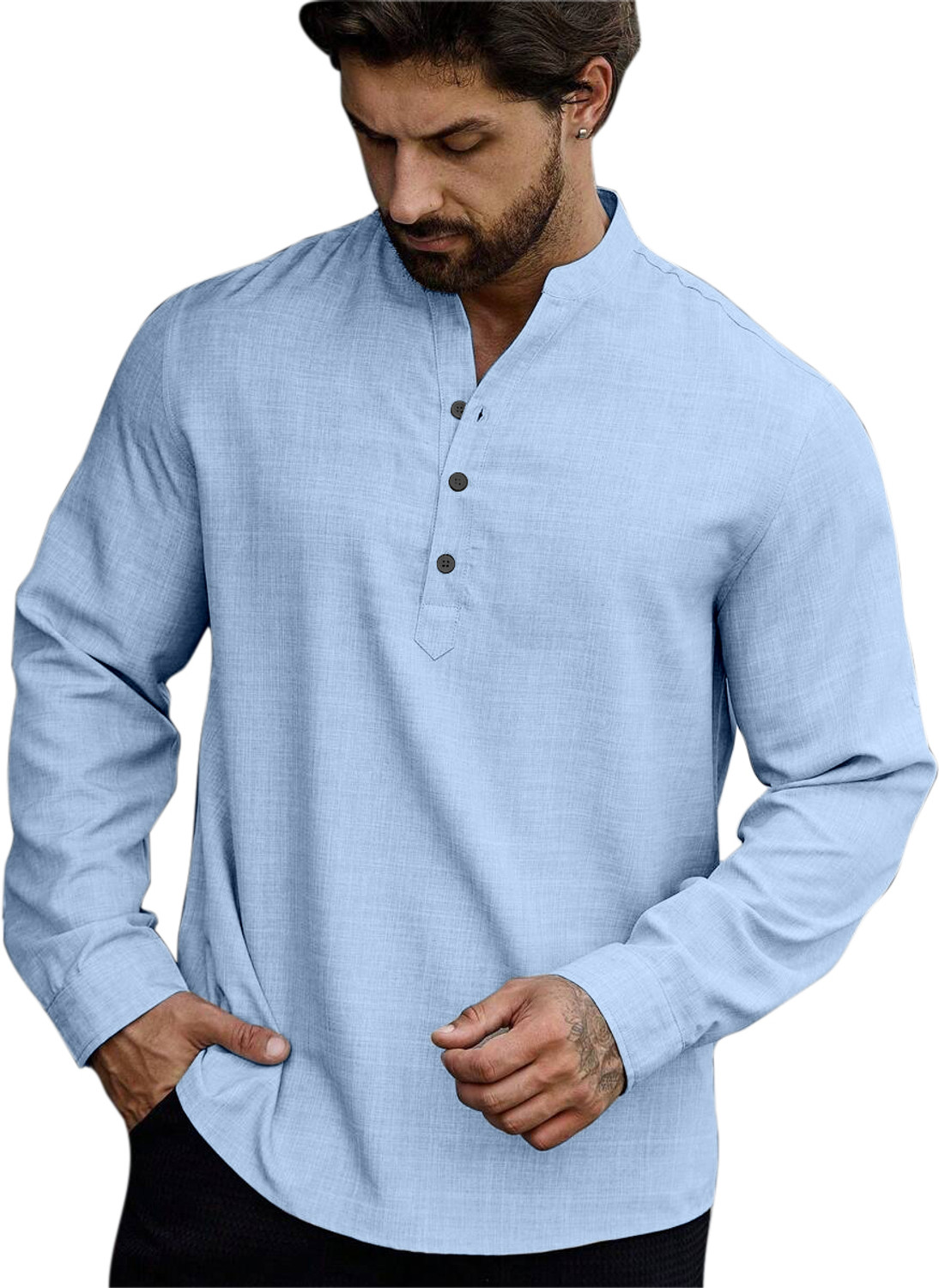 Image of HOPEWEAR Men Solid Straight Kurta