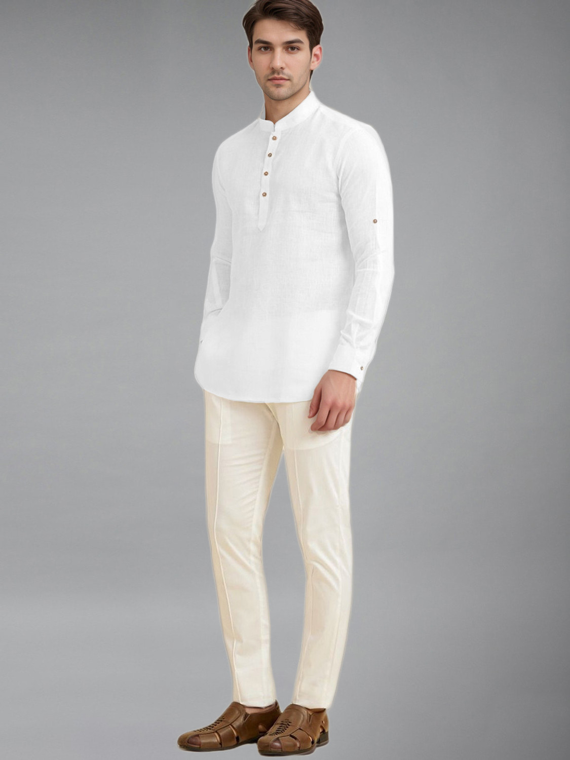 Image of Vida Loca Men Solid A-line Kurta