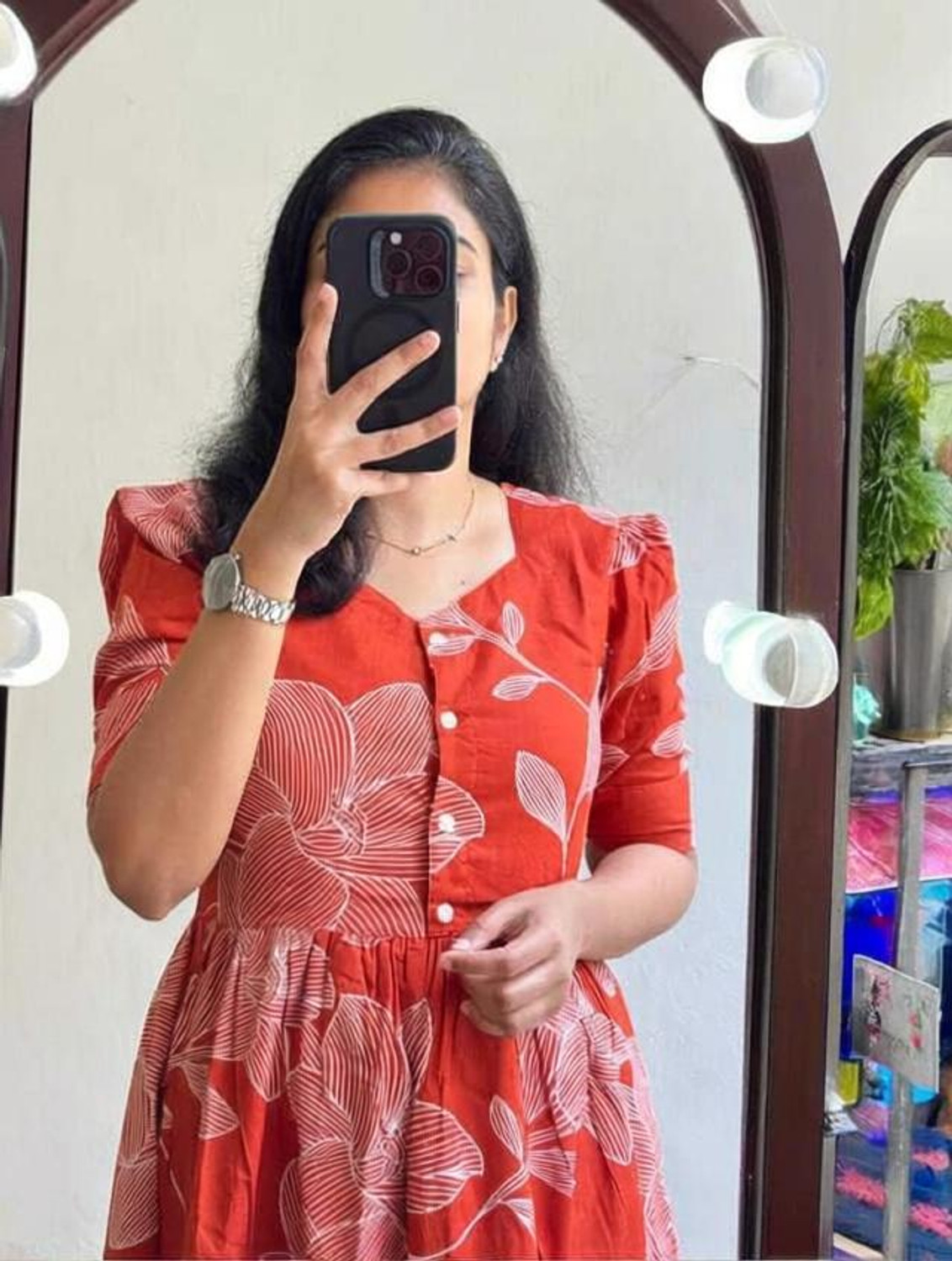 Image of VCJ Women Floral Print Flared Kurta