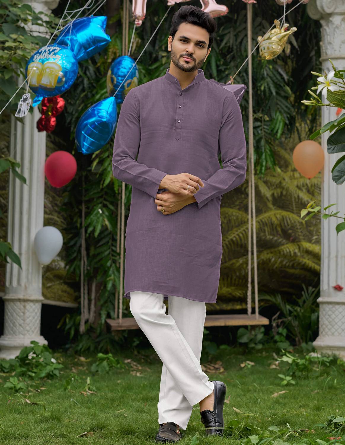 archittam Men Solid Straight Kurta
