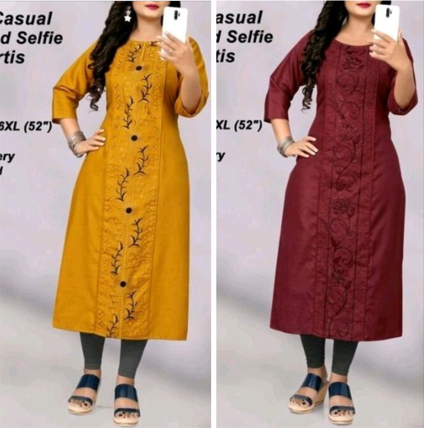 Image of Ladylaz Women Embroidered Straight Kurta