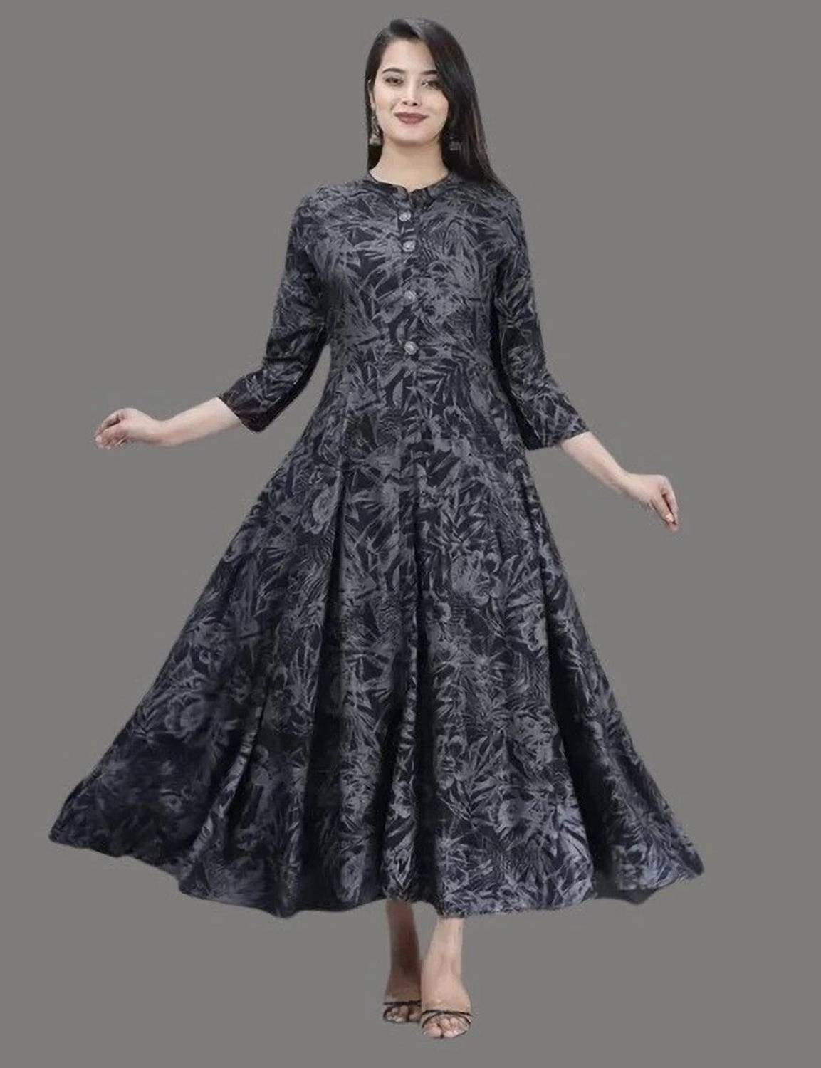 AnviTextile Women Printed Anarkali Kurta