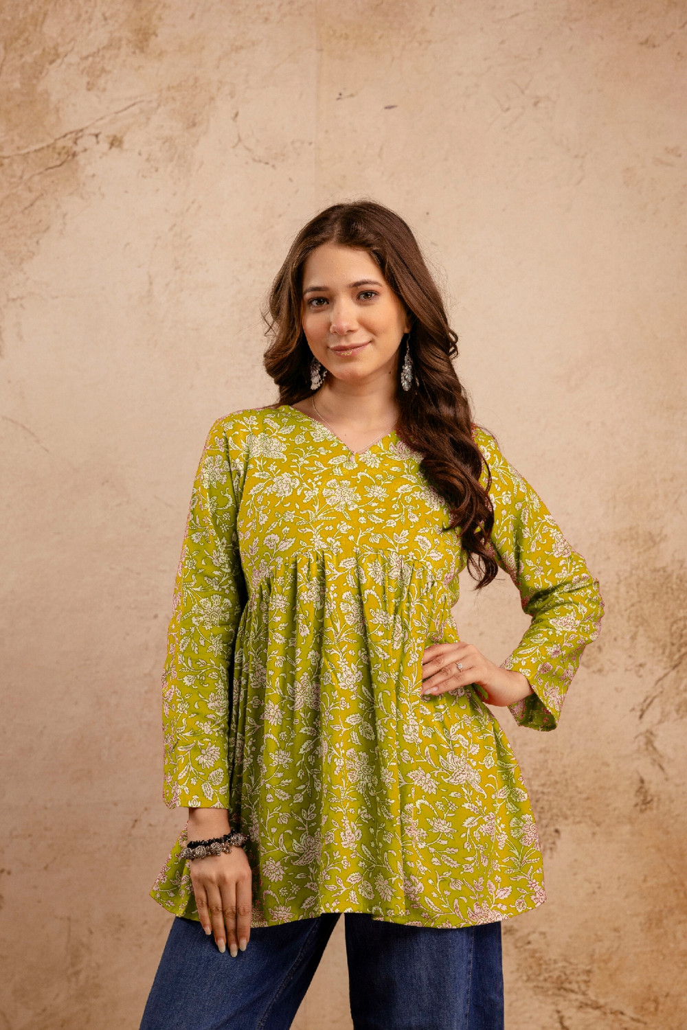 Image of Mialo fashion Women Printed Flared Kurta
