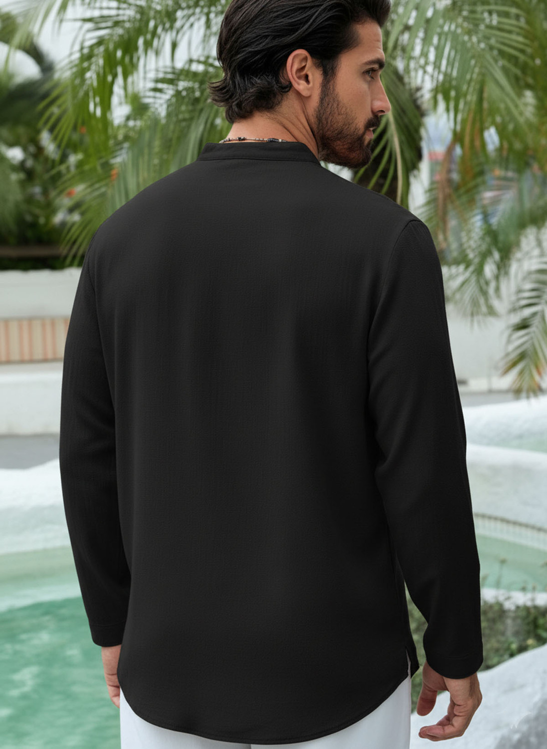 Image of DIMMY Men Solid A-line Kurta