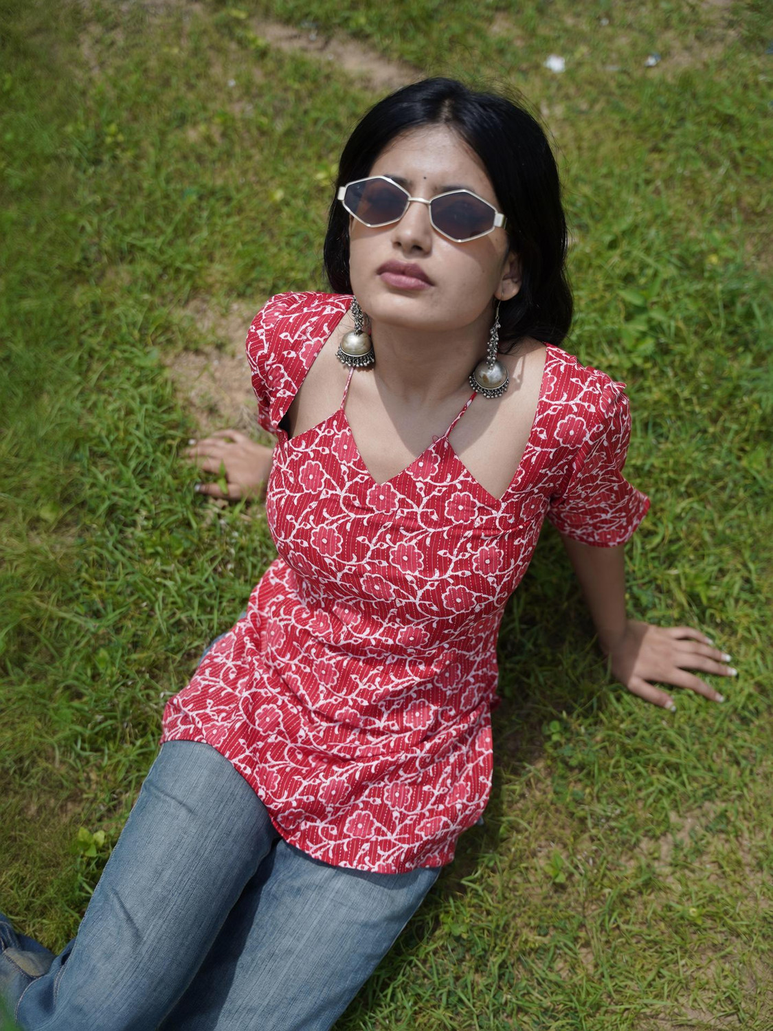Image of RAJAM Women Printed Straight Kurta