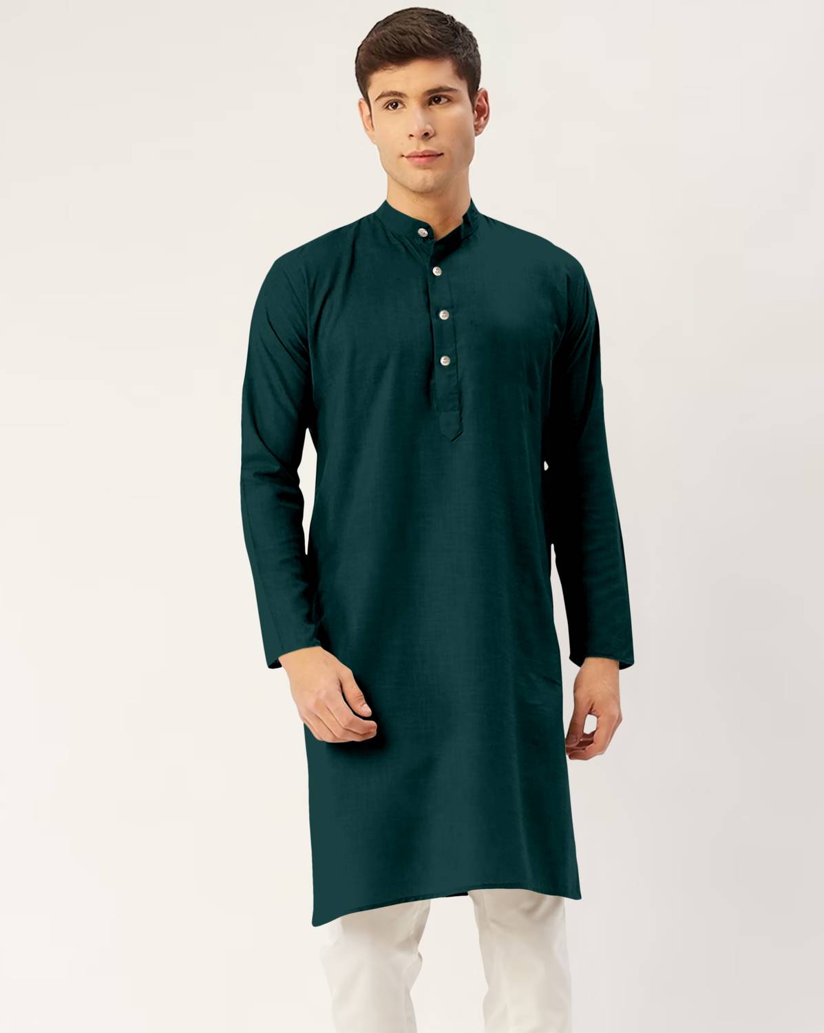 CHIRASVI Men Solid Straight Kurta