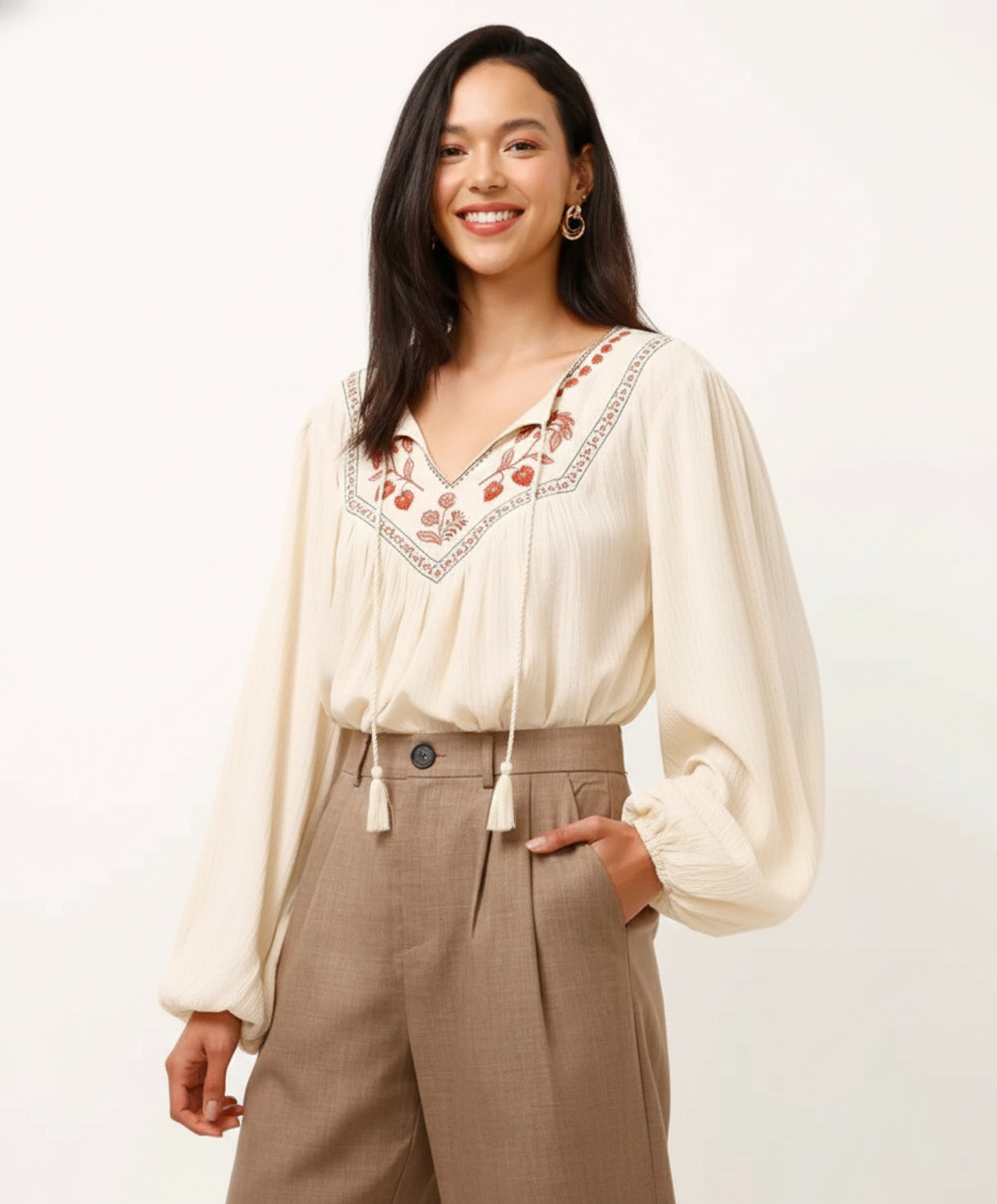 Image of Moda Rapido Women Embroidered Straight Kurta