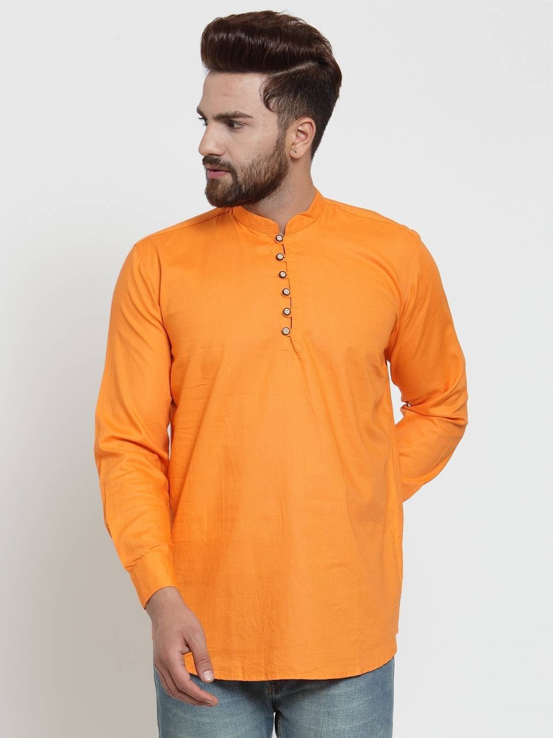 WearCulture Men Solid Straight Kurta
