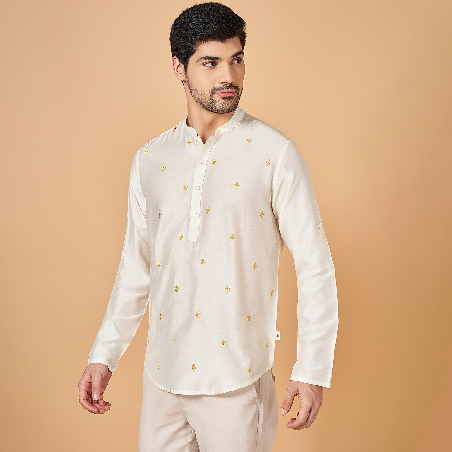 Image of Indus Route by Pantaloons Men Printed Straight Kurta
