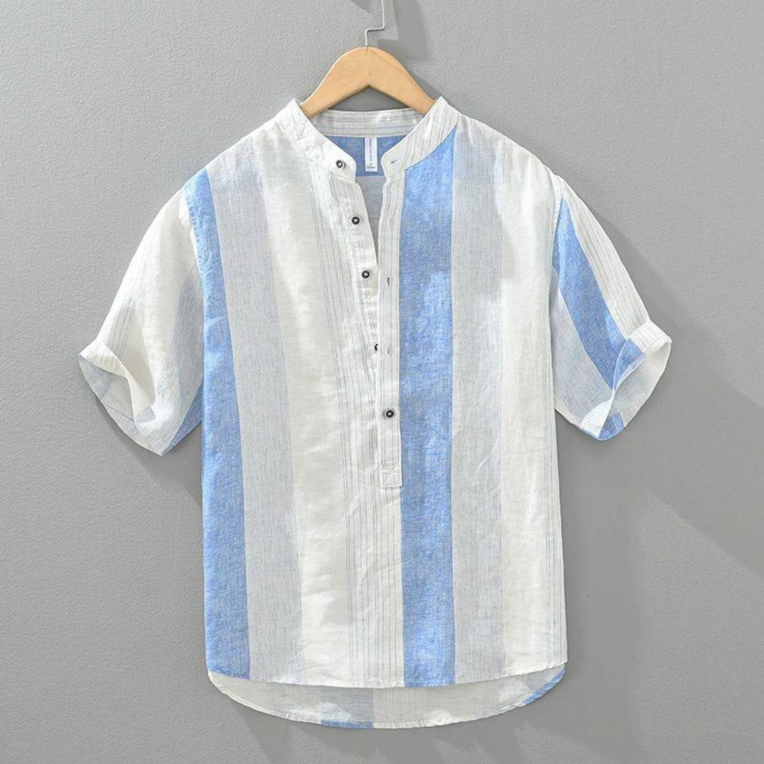 Kesar Men Striped Straight Kurta - Image 1