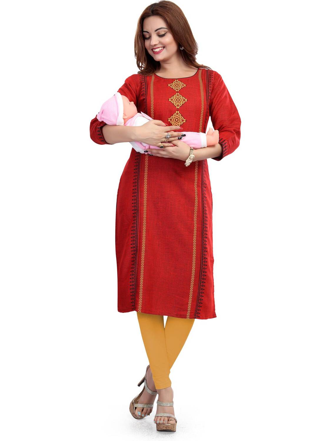 B2Fashion Women Printed Straight Kurta