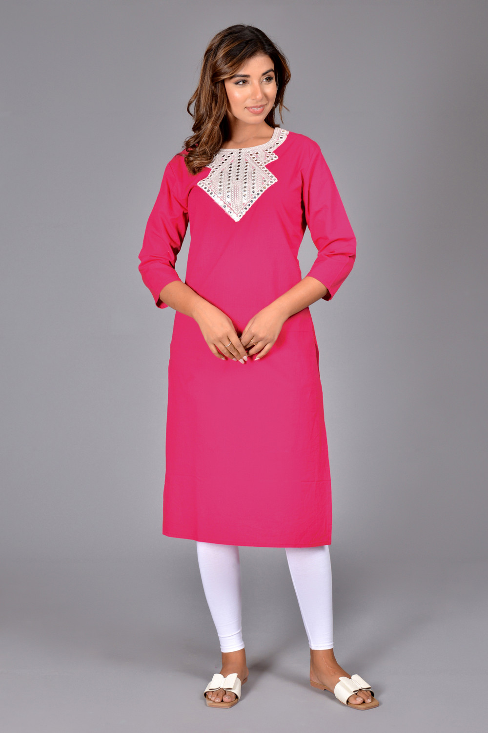 Image of Bachuu Women Embroidered A-line Kurta