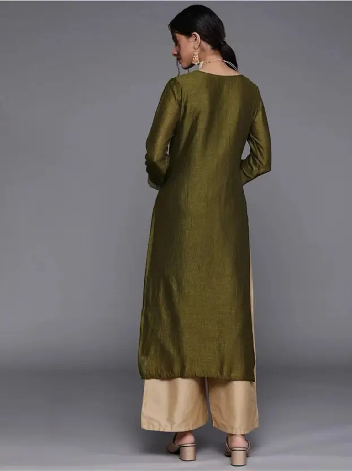 Image of KurtiByHarshita Women Embroidered A-line Kurta