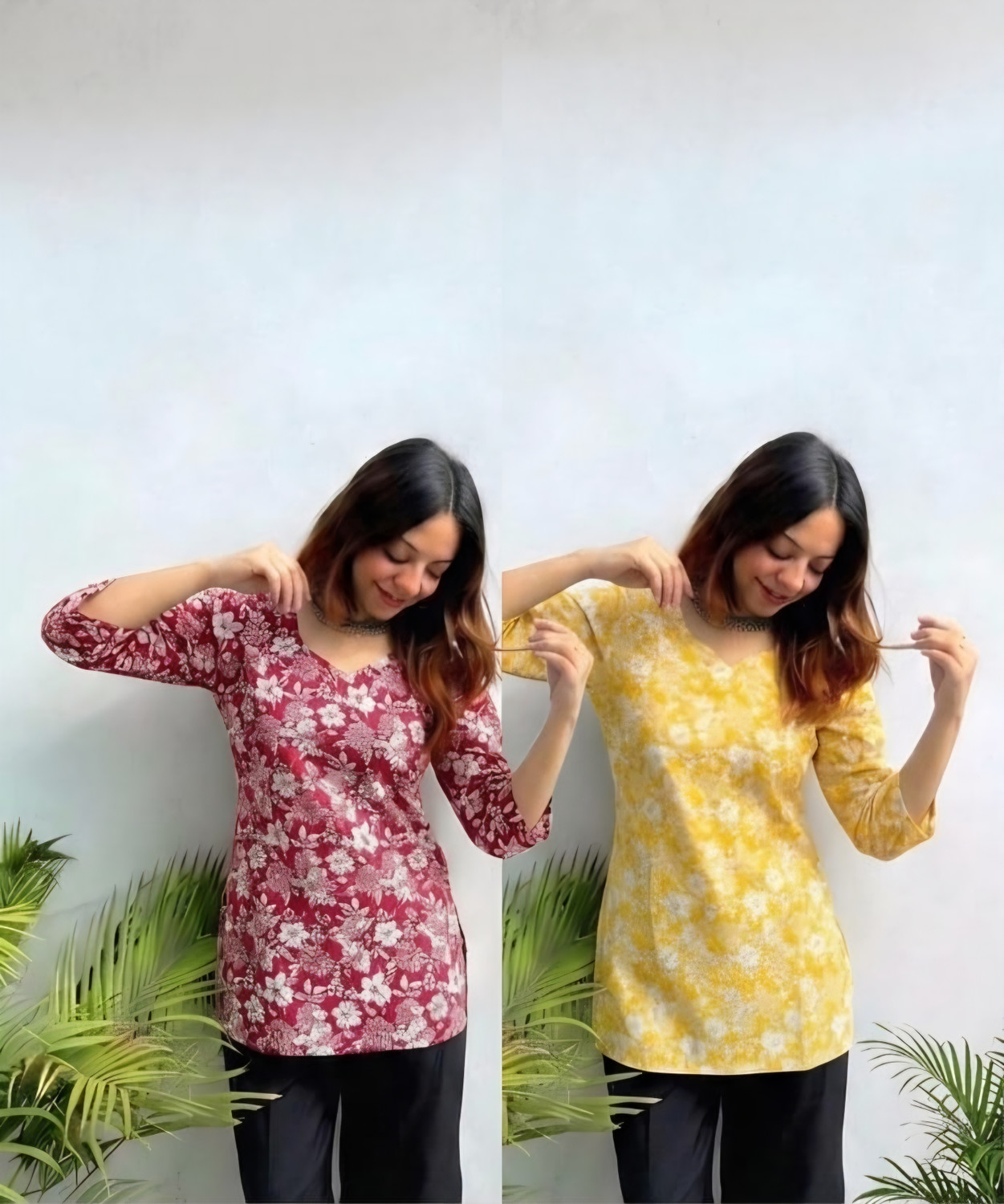 Image of mamtahub Women Floral Print Straight Kurta