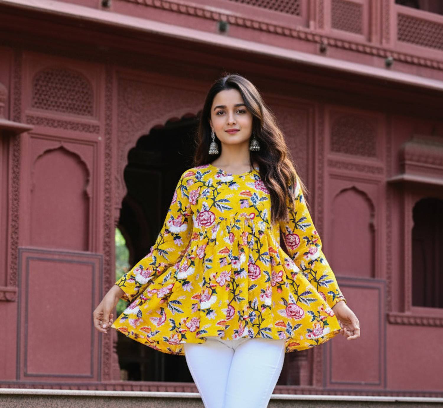 BRAHMASTRA Women Printed Flared Kurta