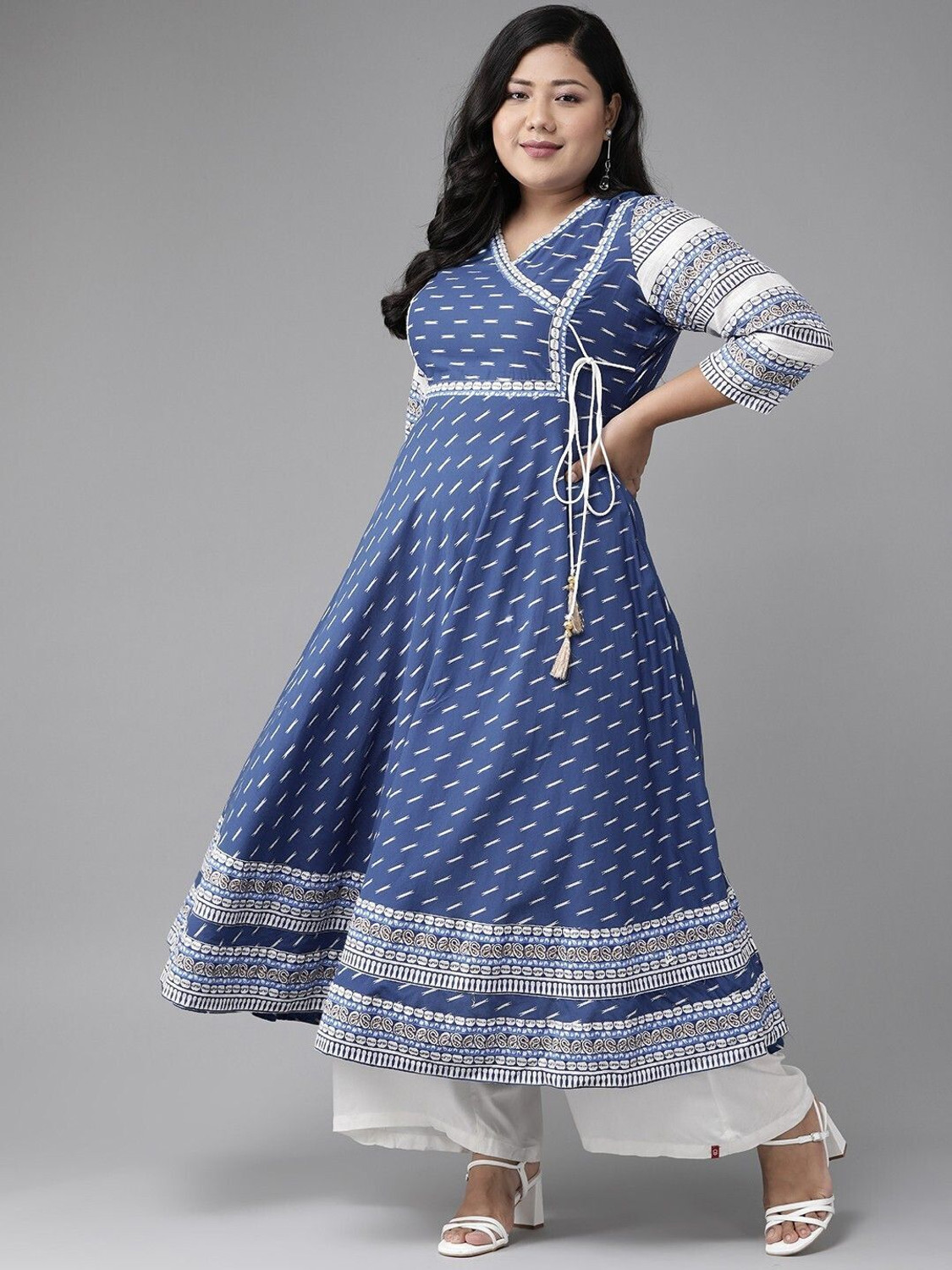 Image of AKIKO Women Printed Anarkali Kurta