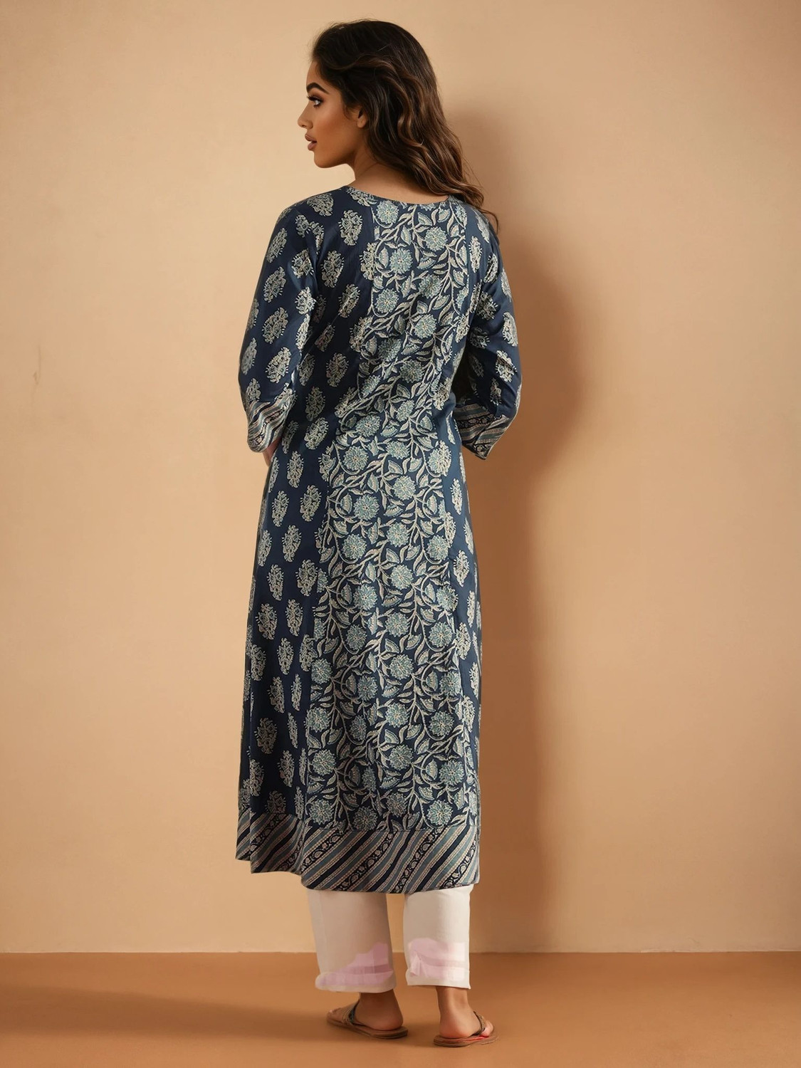 Image of GULMEHAK Women Printed Flared Kurta