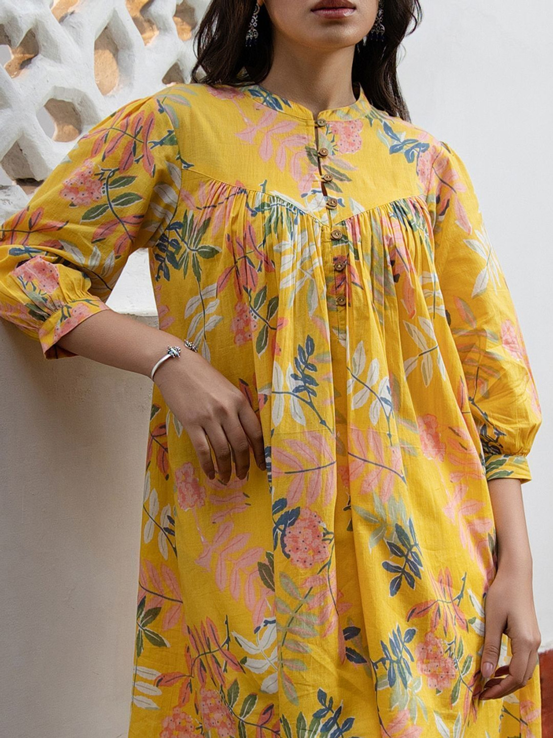 Image of Janasya Women Printed Flared Kurta