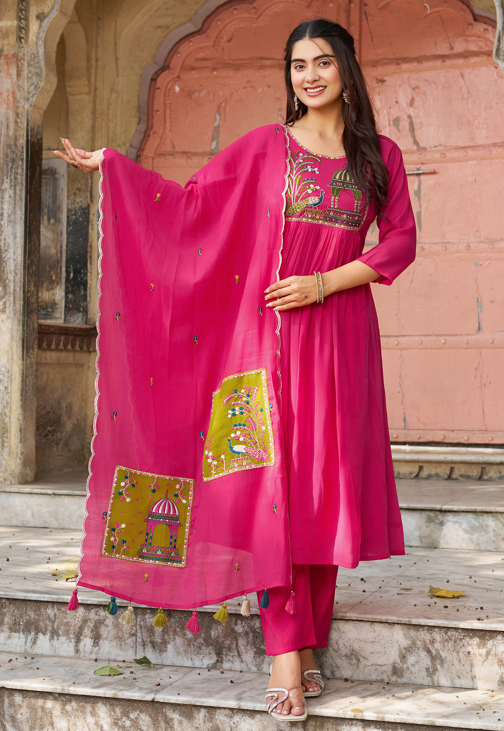 Image of Kodila Enterprise Women Embroidered Anarkali Kurta
