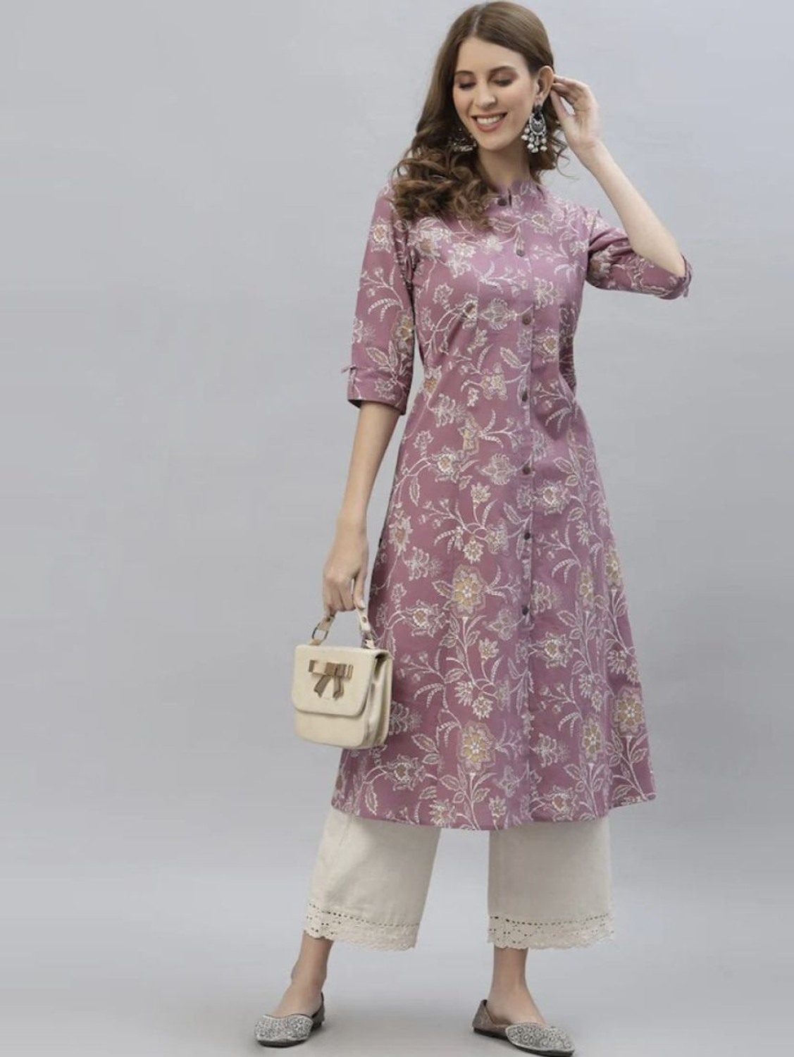 Image of PYARELAL Women Printed A-line Kurta