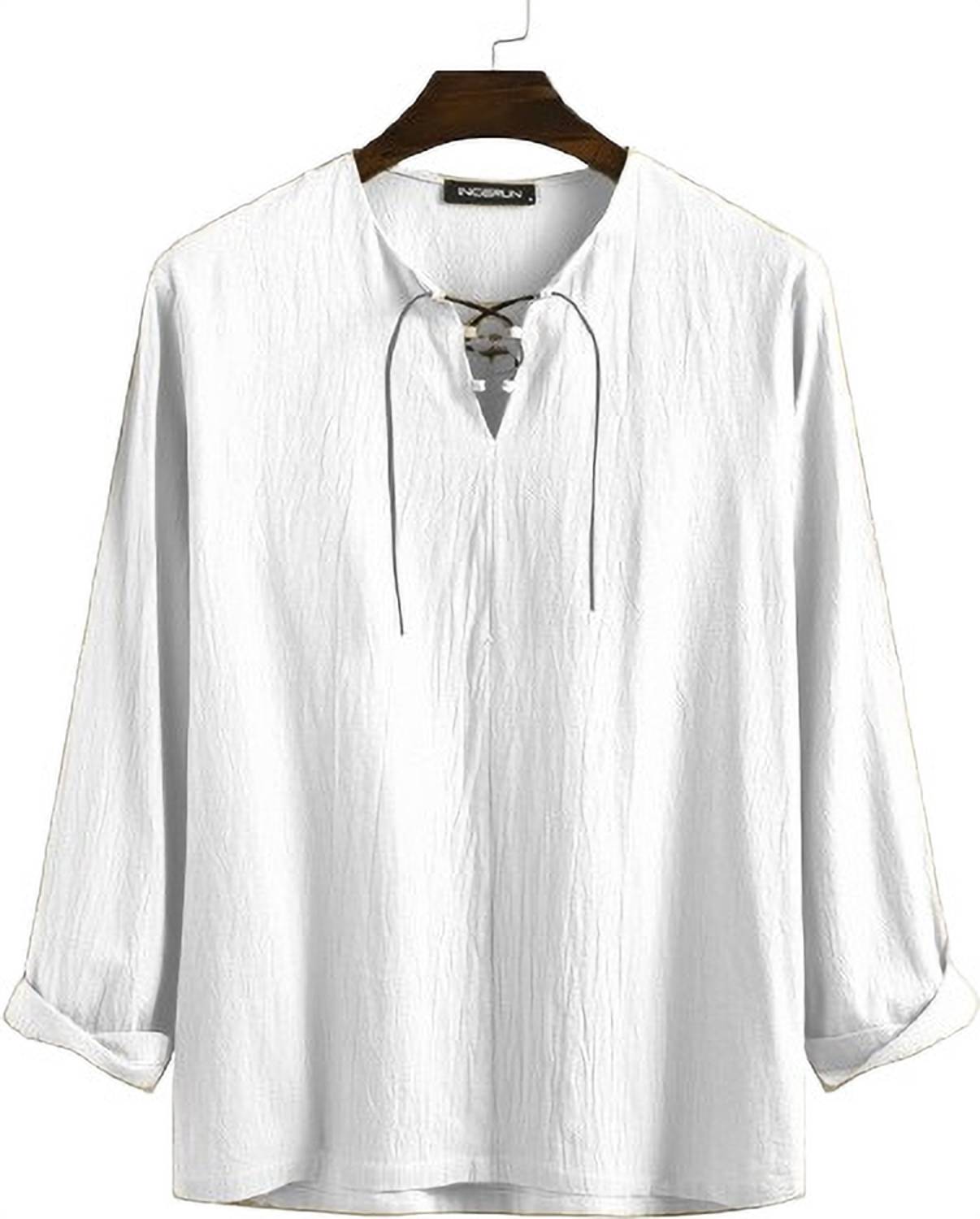 HOLYTREND Men Solid Straight Kurta White