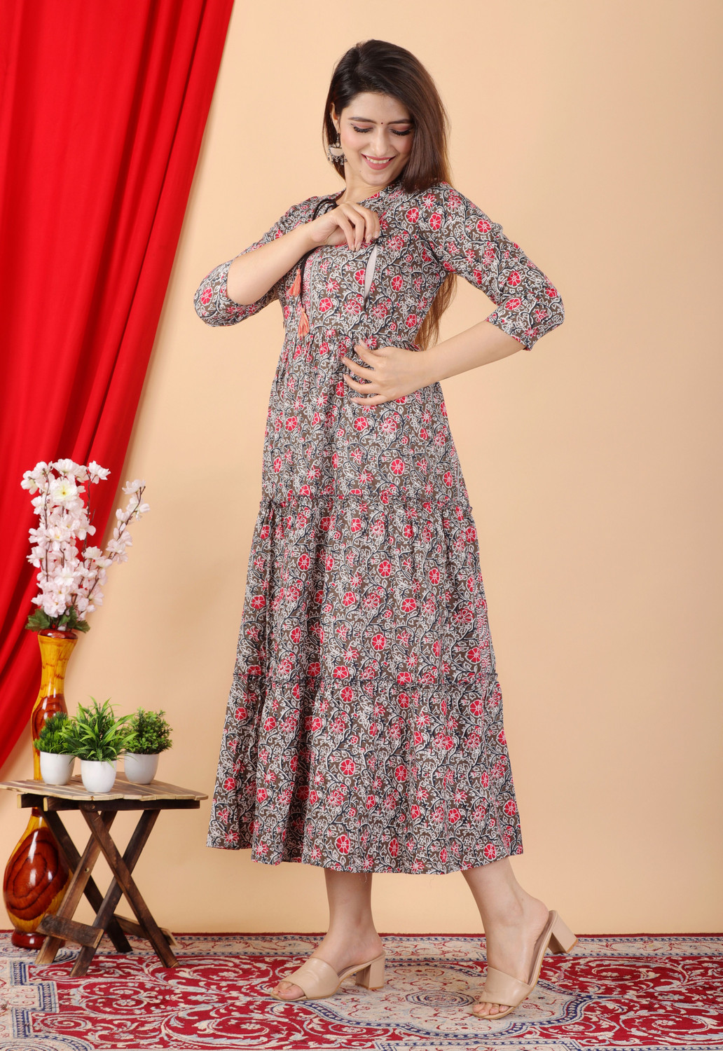 Image of Most Women Printed Flared Kurta