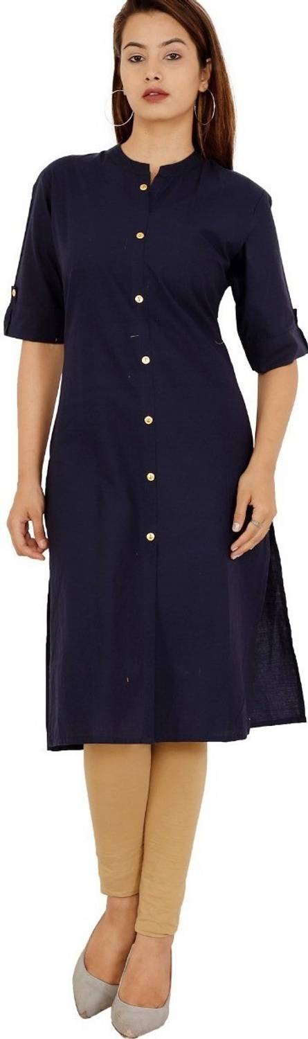 csq Women Solid Straight Kurta