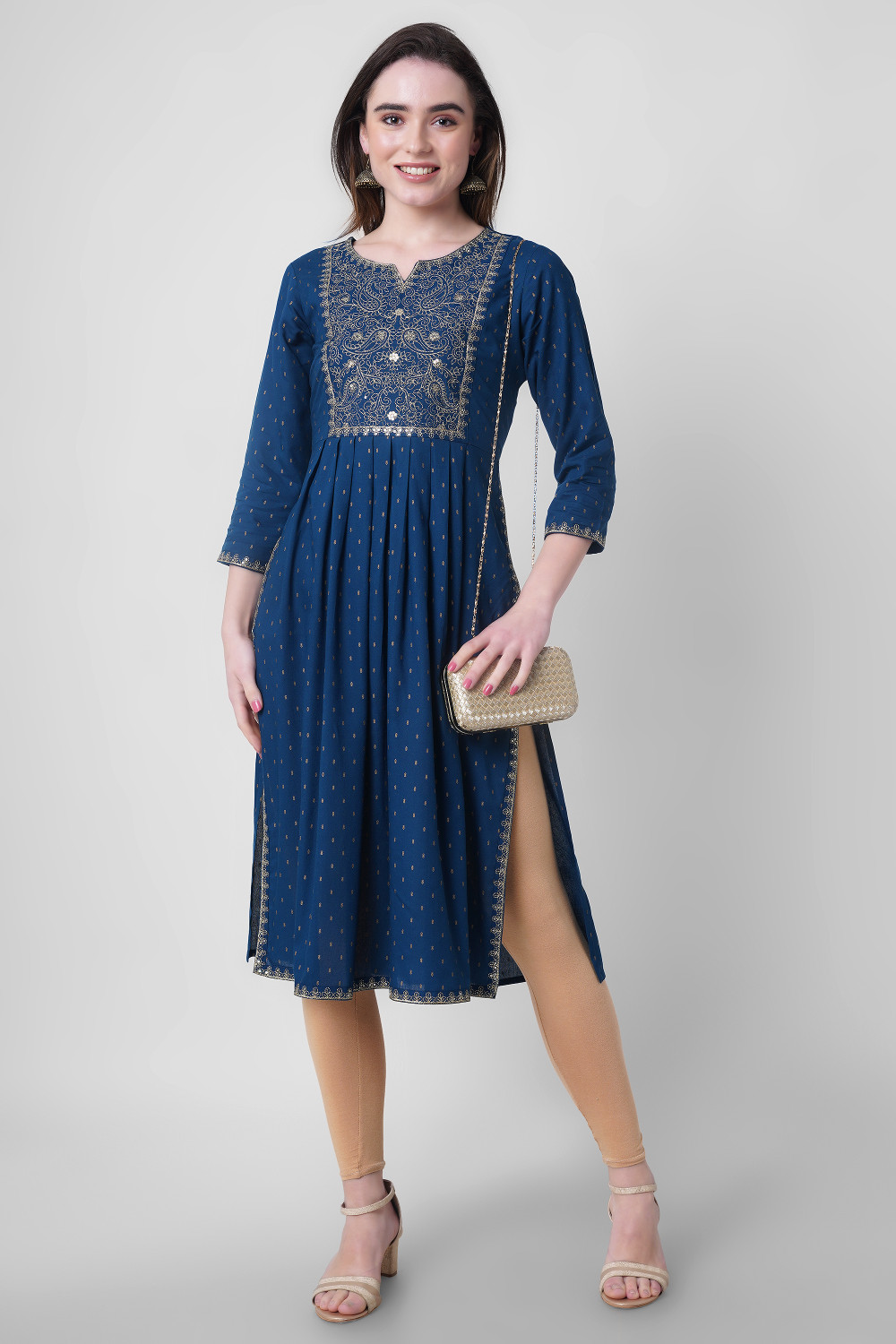 Image of Purvija Kurties Women Embroidered Anarkali Kurta