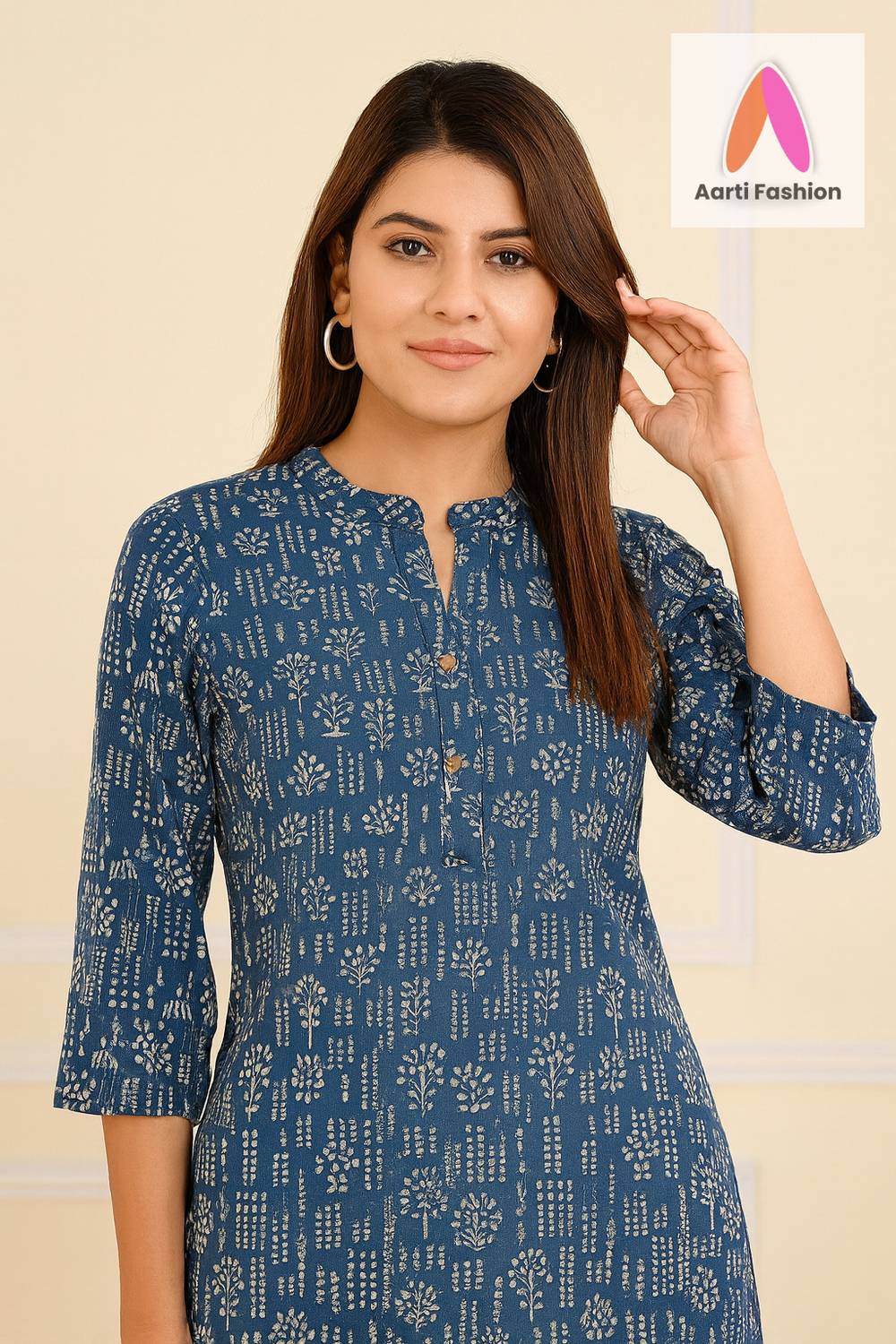 AARTI FASHION Women Printed Straight Kurta