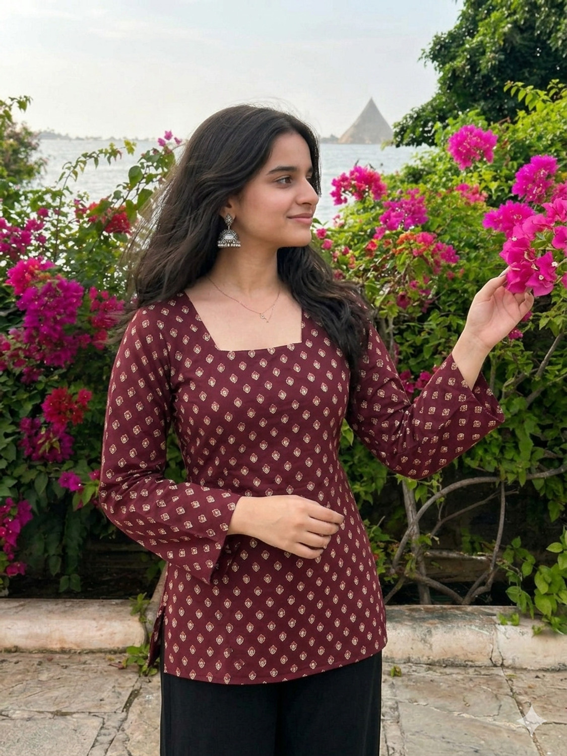 Image of SCAM JOD Women Printed Straight Kurta