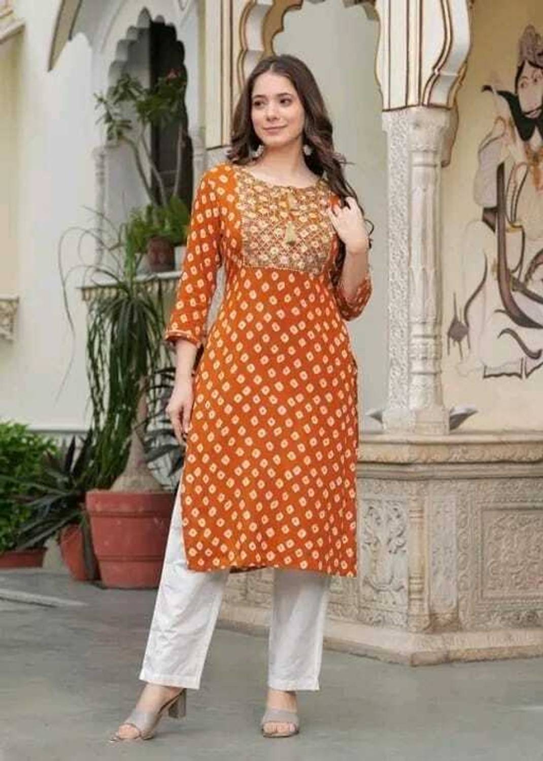 Alhadaya Women Printed A-line Kurta