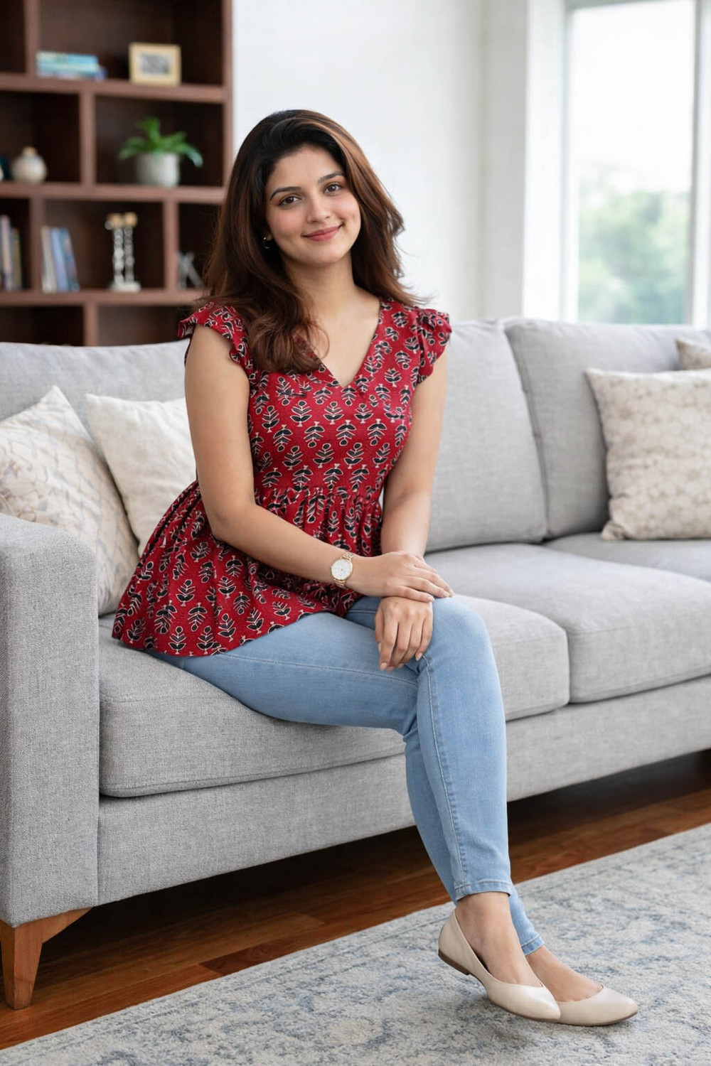 Image of MAVEKRIZ Women Printed A-line Kurta