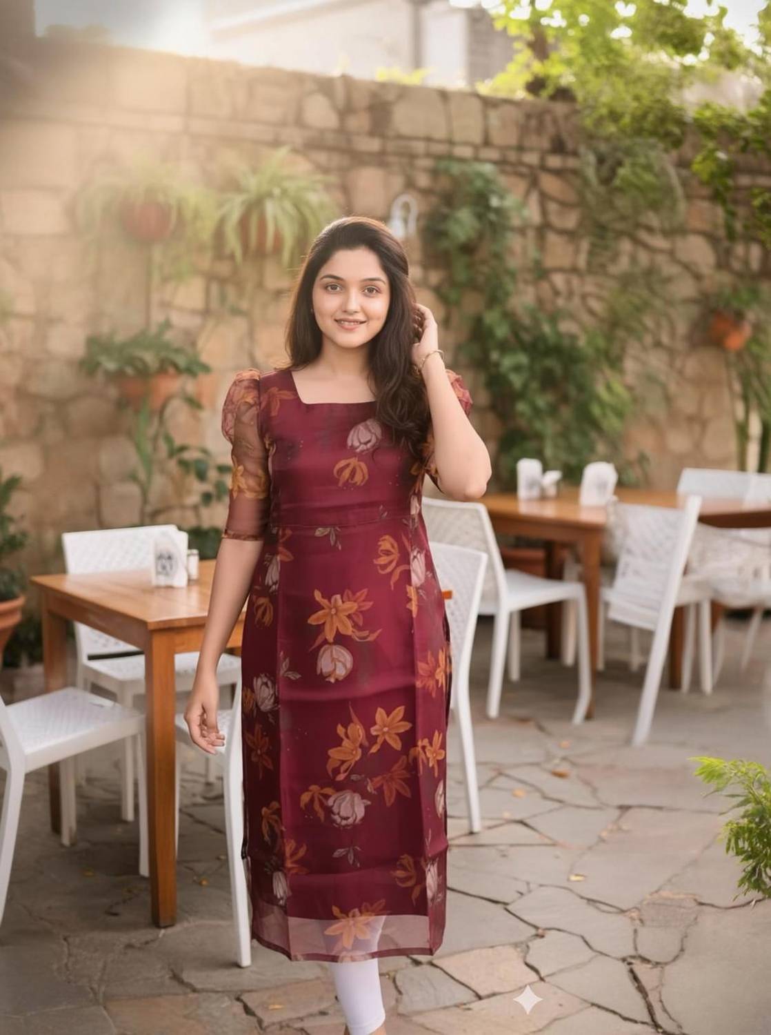 Byaara Women Floral Print, Printed Straight Kurta