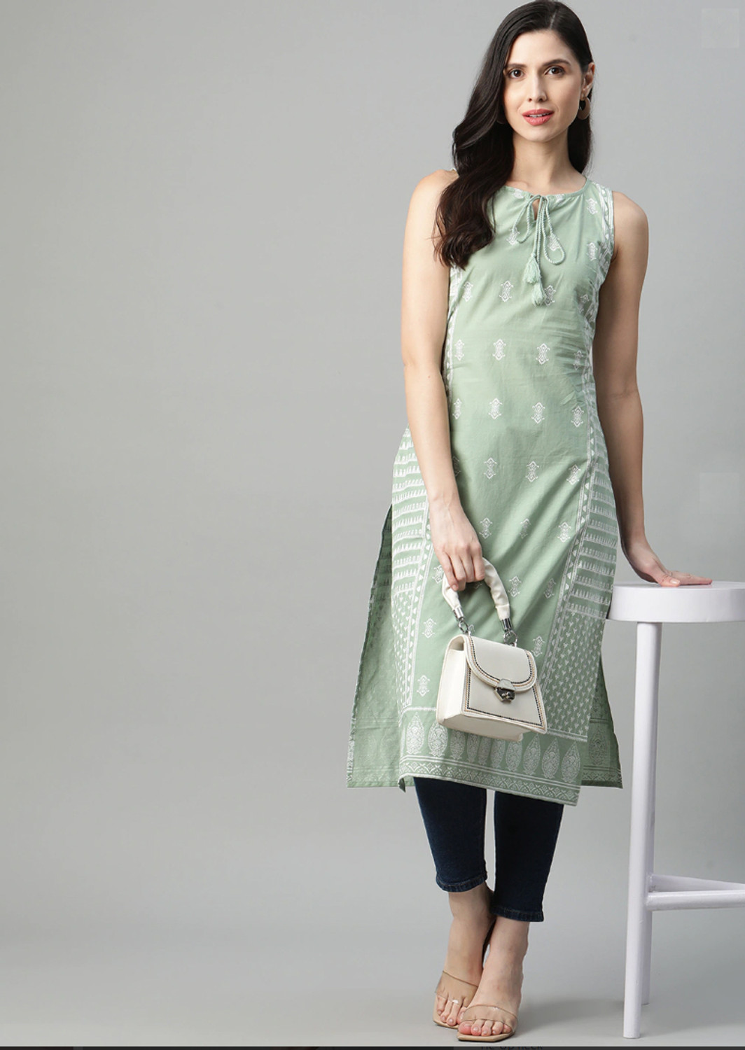 Image of Celtic Fab Women Printed Straight Kurta
