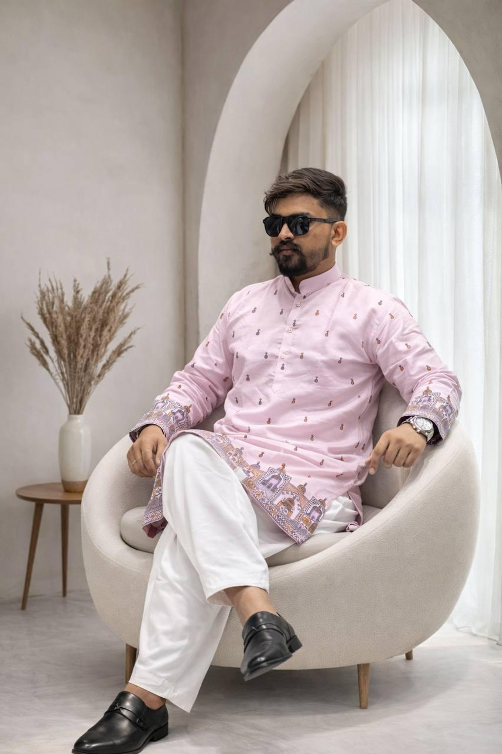Image of Vijay Enterprise Men Printed Straight Kurta