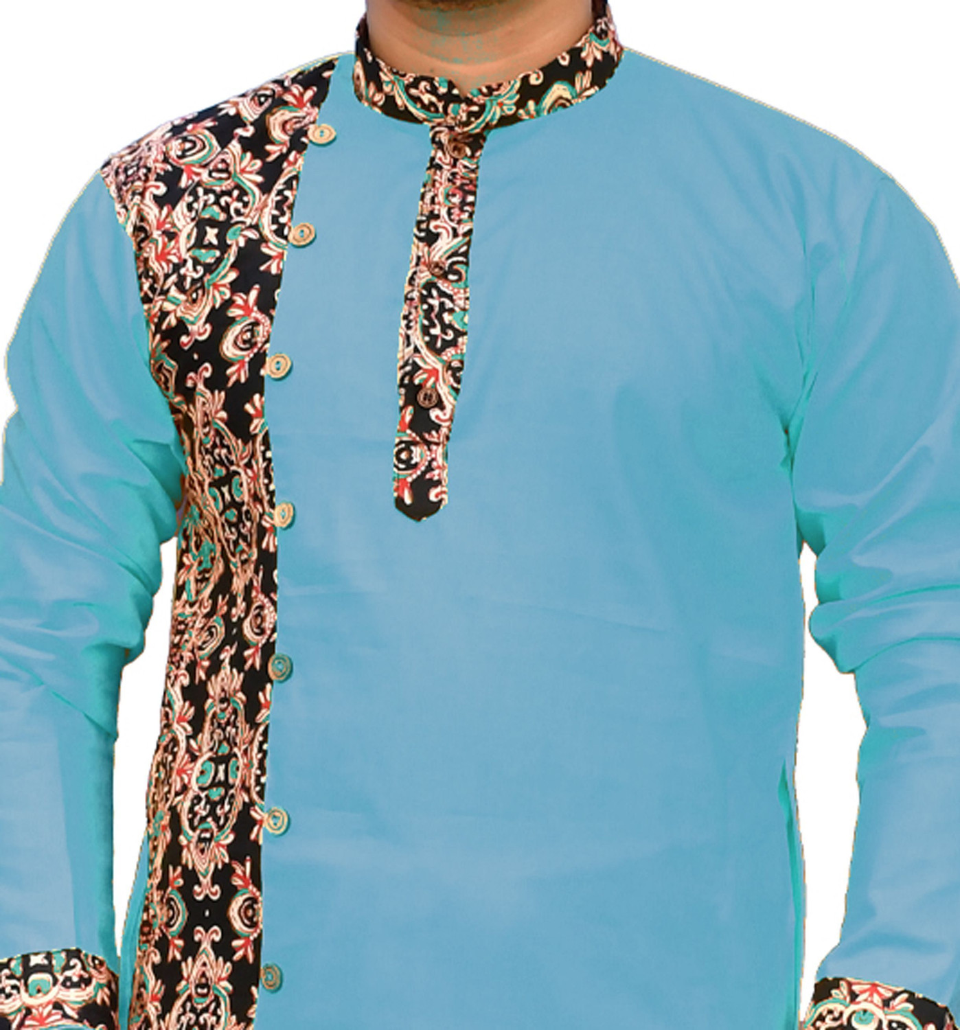 Image of Rainbow Cloths Men Printed Straight Kurta