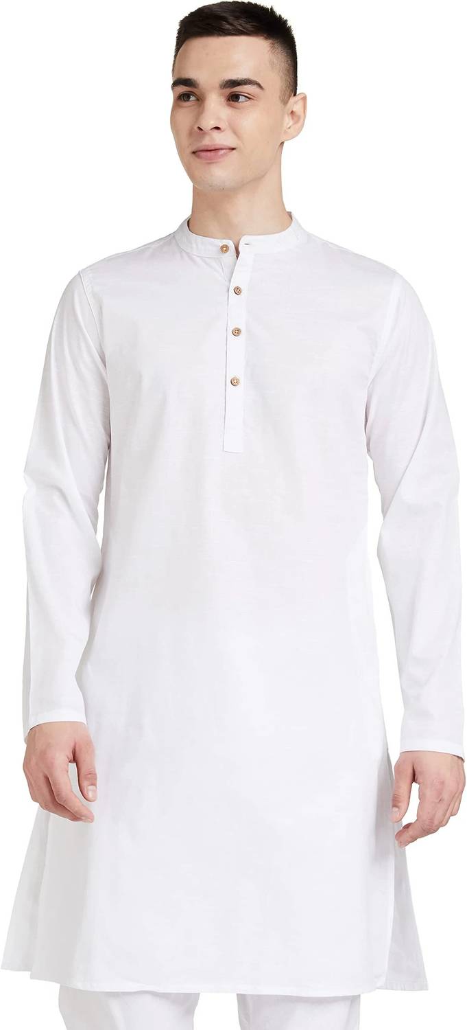 ALMORA Men Solid Straight Kurta