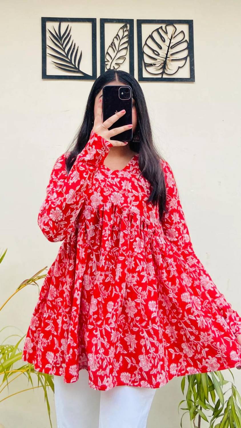 BRAHMASTRA Women Printed Flared Kurta