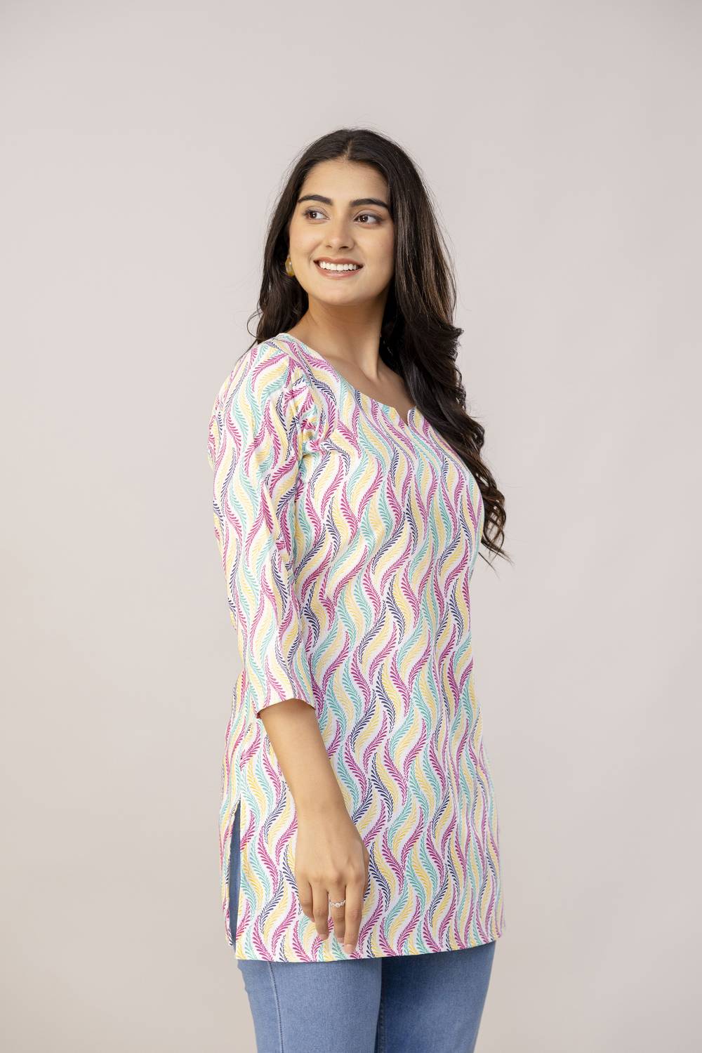 MST Women Printed Anarkali Kurta Pack of 3 - Image 3