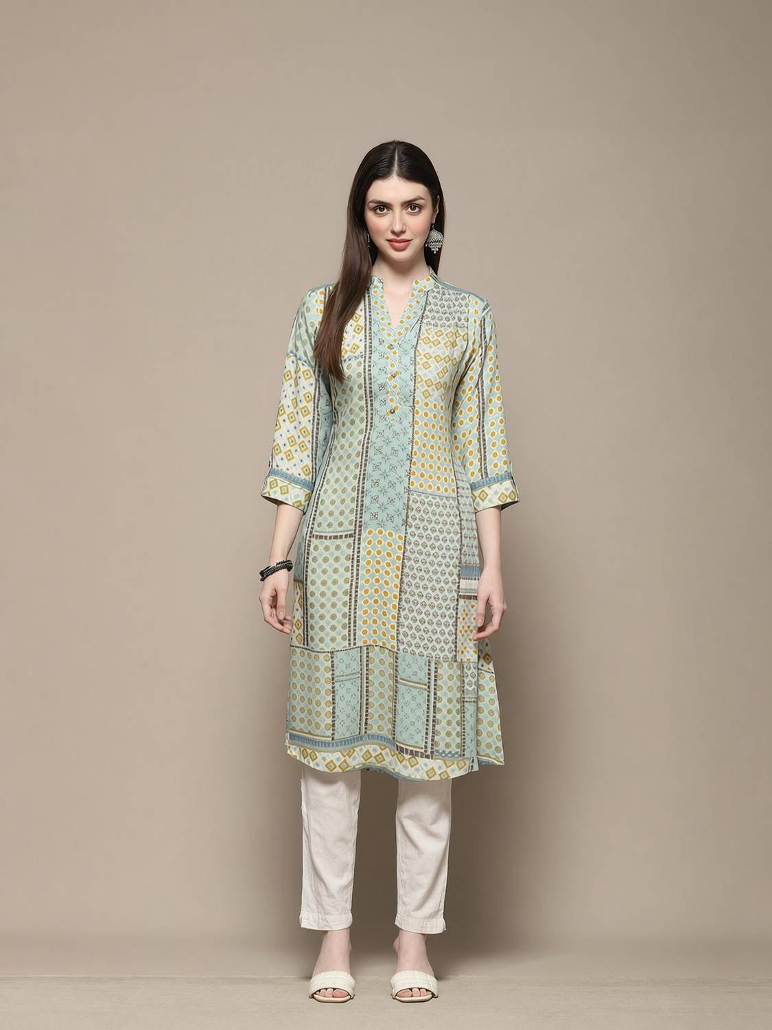 Currently unavailable Printed Viscose Rayon Straight Kurta for Women